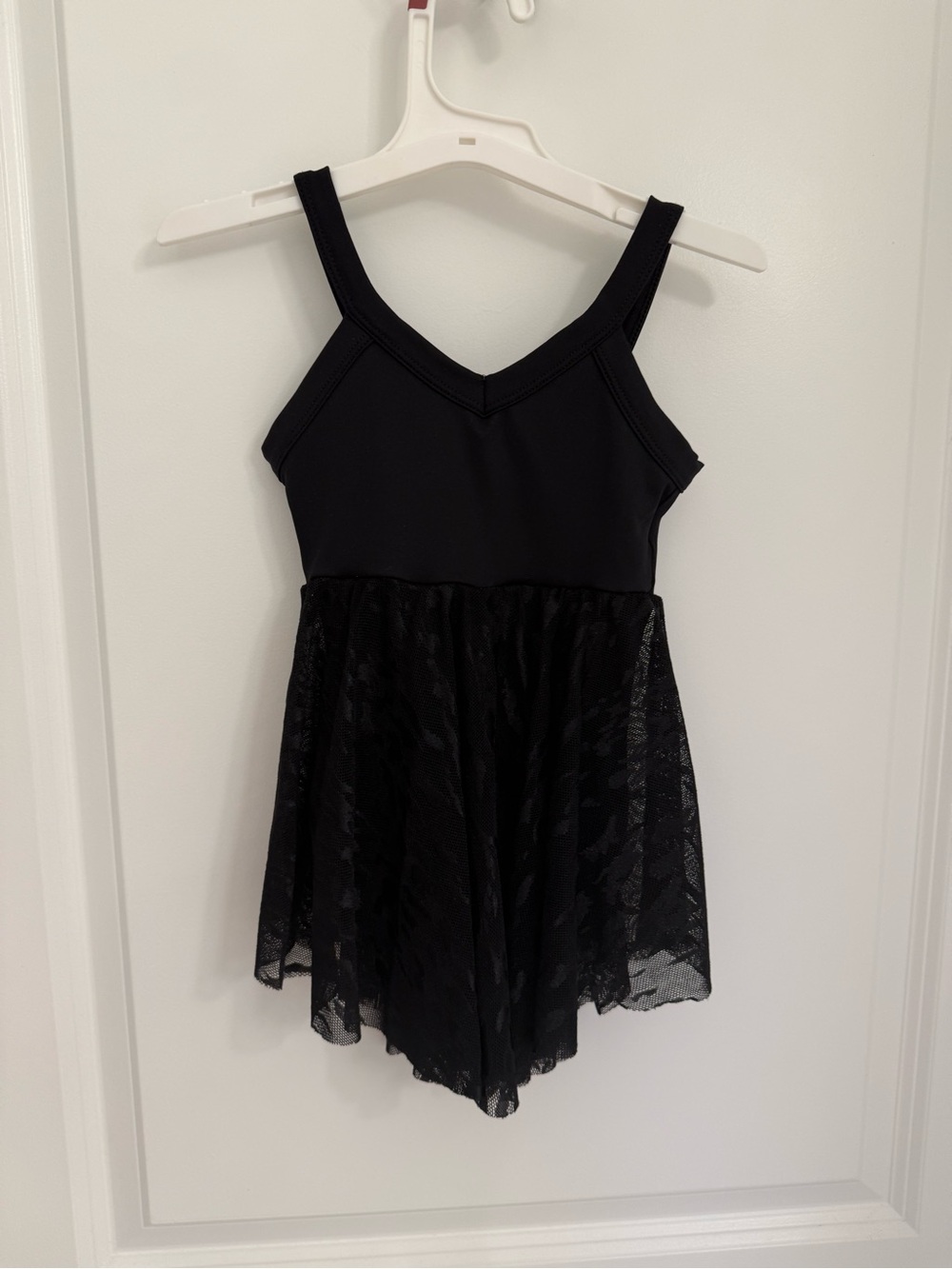 Girls' Black Dance Leotard with Mesh Skirt - Eurotard